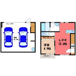 鹿沼駅 バス23分  上石川十文字下車：停歩26分 1-2階の物件間取画像